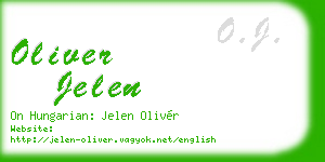 oliver jelen business card