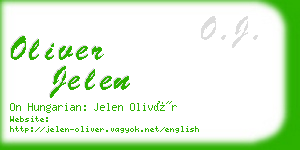 oliver jelen business card